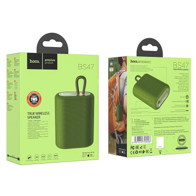Портативна колонка HOCO BS47 Uno sports BT speaker Army Green Портативна колонка HOCO BS47 Uno sports BT speaker Army Green