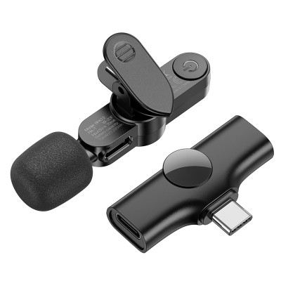 Бездротова мікрофонна система BOROFONE BFK12 Trophy lavalier (Type-C) Black