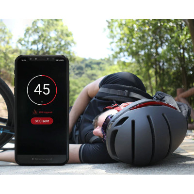 Захисний шолом Livall EVO21 (L) Dark Night (58-62см), передній та задній ліхтар поворотів та стопів, додаток, Bluetooth, пульт BR80