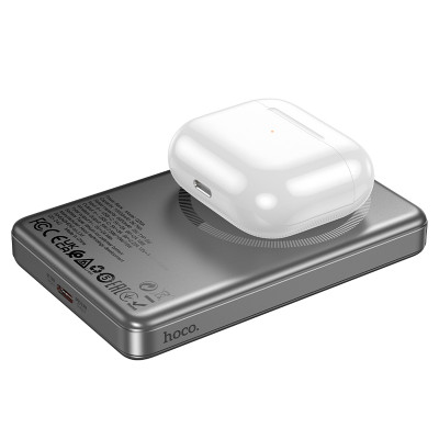 Зовнішній акумулятор HOCO Q26A Joy PD20W magnetic fast charging power bank(10000mAh) metal gray