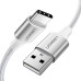 Кабель UGREEN US288 USB-A 2.0 to USB-C Cable Nickel Plating Aluminum Braid 1m (White) Кабель UGREEN US288 USB-A 2.0 to USB-C Cable Nickel Plating Aluminum Braid 1m (White)