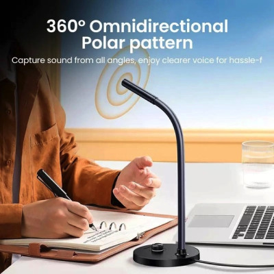 Настільний мікрофон UGREEN CM564 Desktop USB Microphone(UGR-90416), Black Настільний мікрофон UGREEN CM564 Desktop USB Microphone(UGR-90416), Black