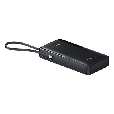 Зовнішній акумулятор Baseus Bipow 2 Digital Display Power Bank With Built-in USB-C Cable 20000mah 20W Cluster Black