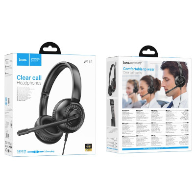 Навушники ігрові HOCO W112 Pure headphones Black Навушники ігрові HOCO W112 Pure headphones Black