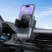 Автотримач для телефона з БЗП HOCO HW13 Speed wireless fast charging car holder(air outlet) Black Metal Gray