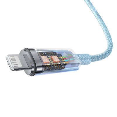 Кабель Baseus Explorer Series Fast Charging Cable with Smart Temperature Control Type-C to iP 20W 1m Blue Кабель Baseus Explorer Series Fast Charging Cable with Smart Temperature Control Type-C to iP 20W 1m Blue