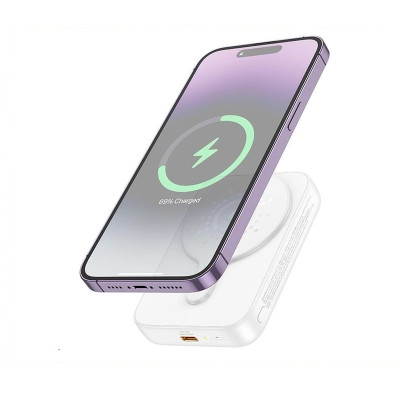 Зовнішній акумулятор HOCO J117A Esteem PD20W magnetic power bank(10000mAh) White