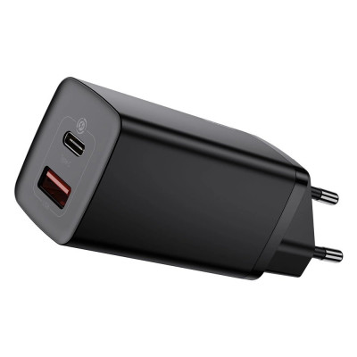 Мережевий зарядний пристрій Baseus GaN2 Lite Quick Charger C+U 65W EU Black