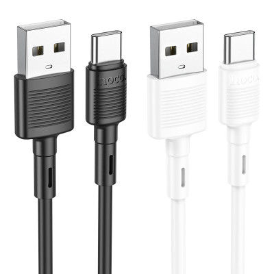 Кабель HOCO X83 USB to Type-C 3A, 1m, PVC, PVC connectors, White Кабель HOCO X83 USB to Type-C 3A, 1m, PVC, PVC connectors, White