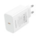 Мережевий зарядний пристрій BOROFONE BA109A Star single port PD40W charger (EU) White Мережевий зарядний пристрій BOROFONE BA109A Star single port PD40W charger (EU) White