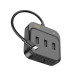 USB-Hub HOCO HB35 Easy link 4-in-1 100 Mbps Ethernet Adapter(Type-C to USB2.0*3+RJ45)(L=0.2M) Black