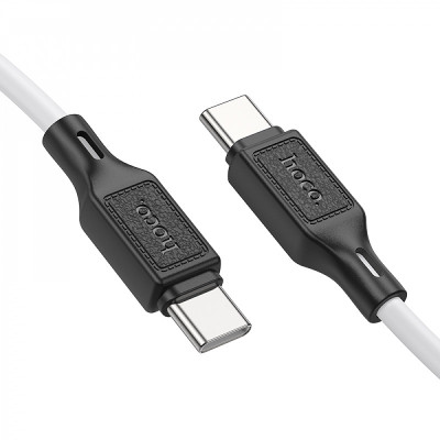 Кабель HOCO X90 Cool 60W silicone charging data cable for Type-C to Type-C White Кабель HOCO X90 Cool 60W silicone charging data cable for Type-C to Type-C White