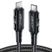 Кабель ACEFAST C4-01 Type-C to iP 3A, 30W, 1.8m, nylon, zinc connectors, Black