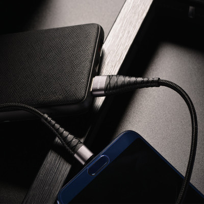 Кабель BOROFONE BX32 USB to Type-C 2.4A, 1m, nylon, aluminum+TPE connectors, Black Кабель BOROFONE BX32 USB to Type-C 2.4A, 1m, nylon, aluminum+TPE connectors, Black