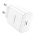 Мережевий зарядний пристрій BOROFONE BA81A single port PD20W charger(EU) White Мережевий зарядний пристрій BOROFONE BA81A single port PD20W charger(EU) White