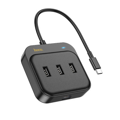 USB-Hub HOCO HB35 Easy link 4-in-1 100 Mbps Ethernet Adapter(Type-C to USB2.0*3+RJ45)(L=0.2M) Black USB-Hub HOCO HB35 Easy link 4-in-1 100 Mbps Ethernet Adapter(Type-C to USB2.0*3+RJ45)(L=0.2M) Black