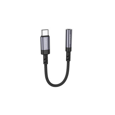 Перехідник BOROFONE BV24 Graceful digital audio converter cable Type-C to 3.5mm Metal Grey Перехідник BOROFONE BV24 Graceful digital audio converter cable Type-C to 3.5mm Metal Grey