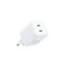 Мережевий зарядний пристрій UGREEN X526 45W Dual USB-C GaN Fast Charger EU White Мережевий зарядний пристрій UGREEN X526 45W Dual USB-C GaN Fast Charger EU White