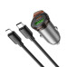 Автомобільний зарядний пристрій HOCO NZ16A Rigorous 43W dual port PD25W+QC3.0 car charger set(C to iP) Metal Grey Автомобільний зарядний пристрій HOCO NZ16A Rigorous 43W dual port PD25W+QC3.0 car charger set(C to iP) Metal Grey