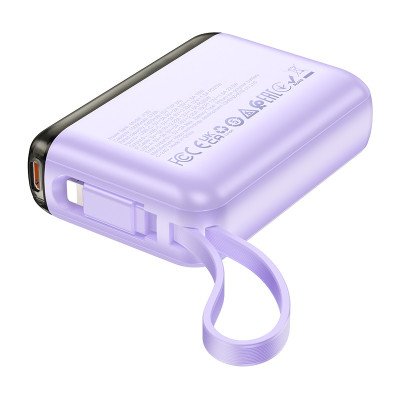 Зовнішній акумулятор HOCO J139 Hero 22.5W+PD20W fully compatible power bank(iP)(10000mAh) Purple