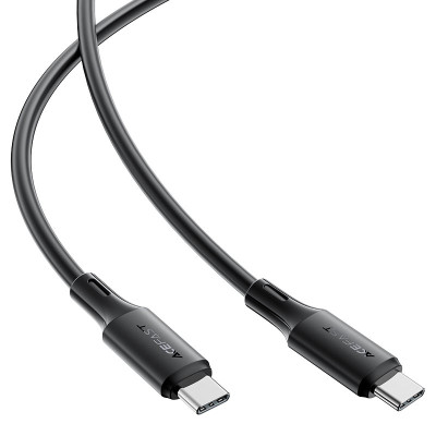Кабель ACEFAST C17-03 USB-C to USB-C silicone charging data cable Black