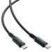 Кабель ACEFAST C17-03 USB-C to USB-C silicone charging data cable Black
