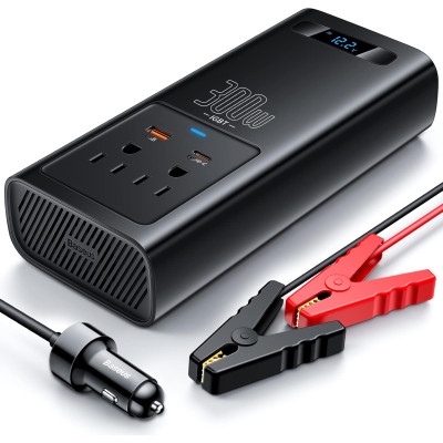 Автомобільний інвертор Baseus IGBT Power Inverter 300W (110V US/JP ) Black Автомобільний інвертор Baseus IGBT Power Inverter 300W (110V US/JP ) Black