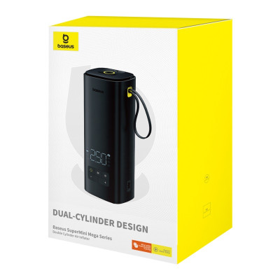 Автомобільний насос Baseus SuperMini Mega Series Double Cylinder Air Inflator Cluster Black