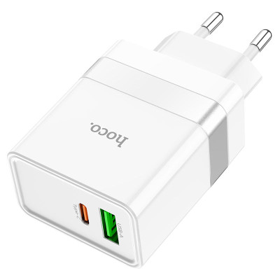 Мережевий зарядний пристрій HOCO N21 Topspeed PD30W+QC3.0 charger White Мережевий зарядний пристрій HOCO N21 Topspeed PD30W+QC3.0 charger White