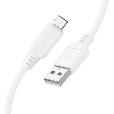 Кабель BOROFONE BX115 Lotto silicone charging data cable Micro White Кабель BOROFONE BX115 Lotto silicone charging data cable Micro White