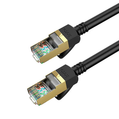 Мережевий кабель HOCO US02 Level pure copper gigabit ethernet cable(L=3M) Black Мережевий кабель HOCO US02 Level pure copper gigabit ethernet cable(L=3M) Black