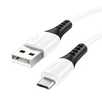 Кабель HOCO X82 USB to Micro 2.4A, 1m, silicone, silicone connectors, White Кабель HOCO X82 USB to Micro 2.4A, 1m, silicone, silicone connectors, White