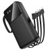 Зовнішній акумулятор BOROFONE BJ76A Smart power bank with 4 cables(20000mAh) Black