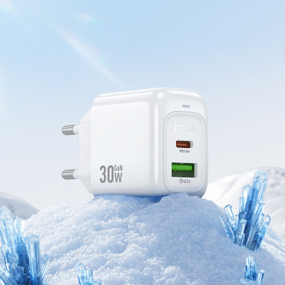 Мережевий зарядний пристрій HOCO CS55A Surplus PD30W+QC3.0 charger White Мережевий зарядний пристрій HOCO CS55A Surplus PD30W+QC3.0 charger White