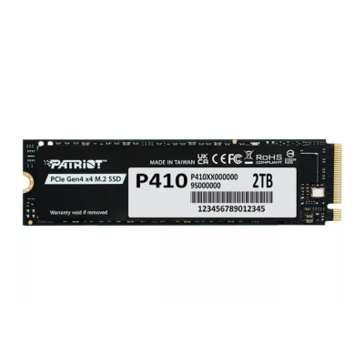 Накопичувач SSD M.2 Patriot P410 2TB NVMe 2280 PCIe Gen4 x4 5000/4500 TLC Накопичувач SSD M.2 Patriot P410 2TB NVMe 2280 PCIe Gen4 x4 5000/4500 TLC