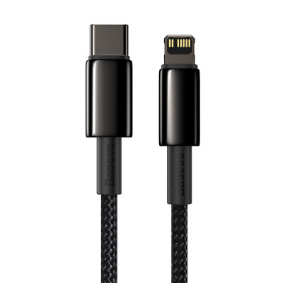 Кабель Baseus Tungsten Gold Fast Charging Data Cable Type-C to iP PD 20W 2m Black Кабель Baseus Tungsten Gold Fast Charging Data Cable Type-C to iP PD 20W 2m Black