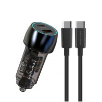 Автомобільний зарядний пристрій WUW-T103C PD 30W +QC 3.0 18W black Автомобільний зарядний пристрій WUW-T103C PD 30W +QC 3.0 18W black