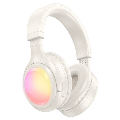 Бездротові накладні навушники HOCO W48 Focus BT headphones Milky white
