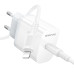 Мережевий зарядний пристрій з кабелем BOROFONE BA99A Breeze single port PD20W charger set(C to iP) White Мережевий зарядний пристрій з кабелем BOROFONE BA99A Breeze single port PD20W charger set(C to iP) White