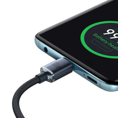 Кабель Baseus Crystal Shine Series Fast Charging Data Cable Type-C to Type-C 100W 1.2m Black Кабель Baseus Crystal Shine Series Fast Charging Data Cable Type-C to Type-C 100W 1.2m Black