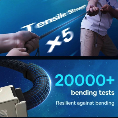 Кабель Baseus Unbreakable Series Fast Charging Data Cable Type-C to iP 20W 2m Cluster Black Кабель Baseus Unbreakable Series Fast Charging Data Cable Type-C to iP 20W 2m Cluster Black