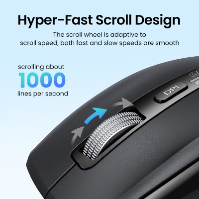 Маніпулятор миша бездротова UGREEN M751 Multi-mode Wireless Mouse Black