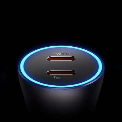 Автомобільний зарядний пристрій Baseus Golden Contactor Pro Dual Fast Charger Car Charger C+C 40W Blue Автомобільний зарядний пристрій Baseus Golden Contactor Pro Dual Fast Charger Car Charger C+C 40W Blue