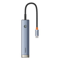 USB-хаб Baseus UltraJoy Series 5-Port HUB AIR Space Grey（Type-C to HDMI4K@60Hz*1+USB3.0*2+PD*1+RJ45*1）