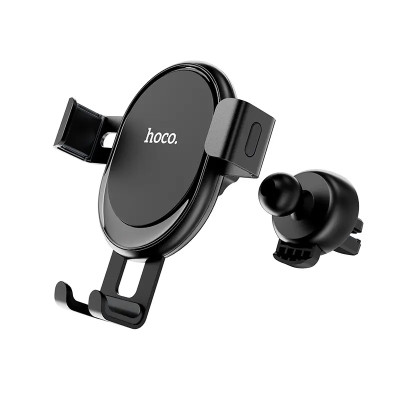 Автотримач для телефона HOCO CA56 Plus Armor metal gravity car holder Black Silver Автотримач для телефона HOCO CA56 Plus Armor metal gravity car holder Black Silver