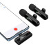 Бездротова мікрофонна система HOCO L20A Fair dual-mic (iP/Type-C) Black