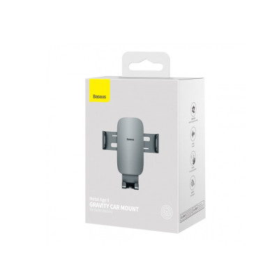 Автотримач для телефона Baseus Metal AgeⅡ Gravity Car Mount(Air Outlet Version)Dark Grey Автотримач для телефона Baseus Metal AgeⅡ Gravity Car Mount(Air Outlet Version)Dark Grey
