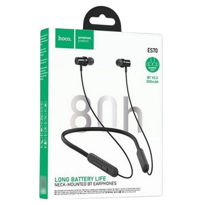 Бездротові спортивні навушники HOCO ES70 Armour neck-mounted BT earphones Black