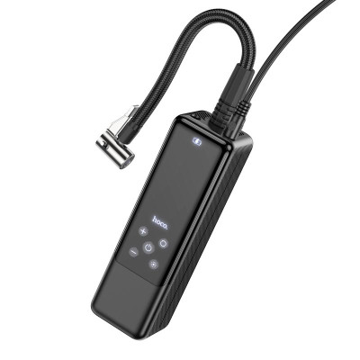 Автомобільний насос HOCO ZP5 May smart air pump Black