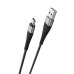 Кабель BOROFONE BX32 USB to Type-C 2.4A, 1m, nylon, aluminum+TPE connectors, Black Кабель BOROFONE BX32 USB to Type-C 2.4A, 1m, nylon, aluminum+TPE connectors, Black